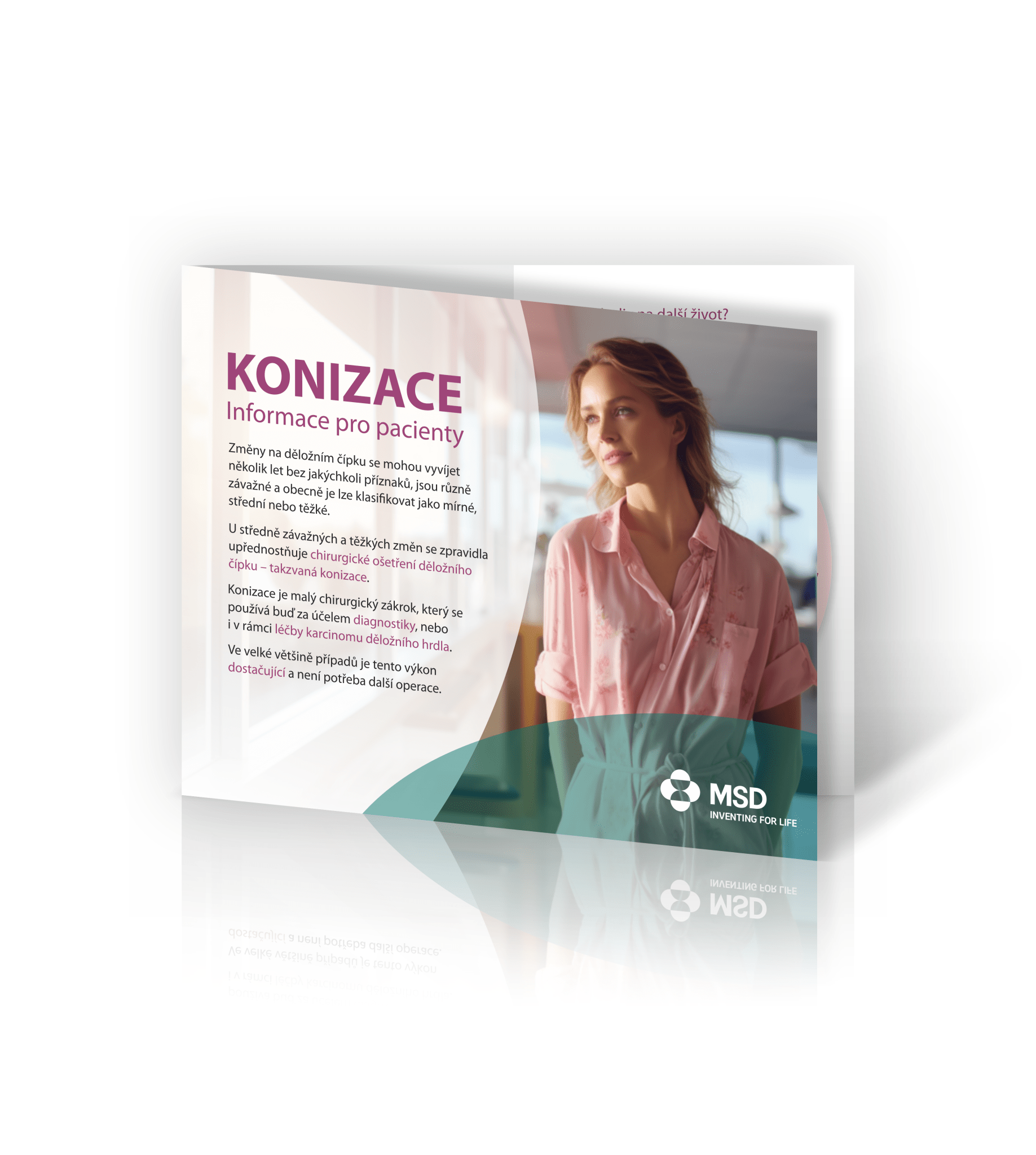 Vizualizace letáku o konizacích